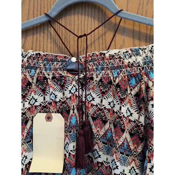 Cowgirl Legend Western Top Women's Medium Multicolor Bohemian Blouse NWOT - Picture 3 of 7